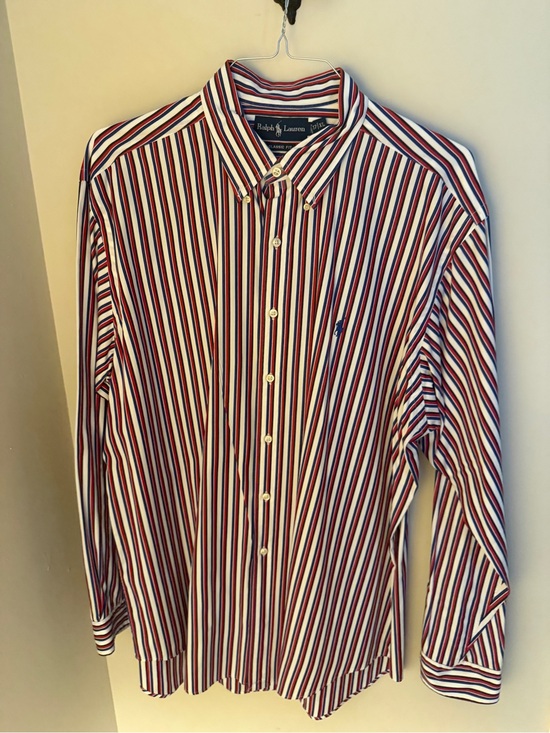 Ralph Lauren Other - Ralph Lauren Striped Button-Down Shirt in Red, Navy & White